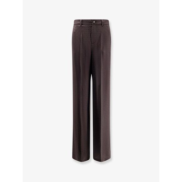 Gucci Women Jacquard Silk Blend Trousers